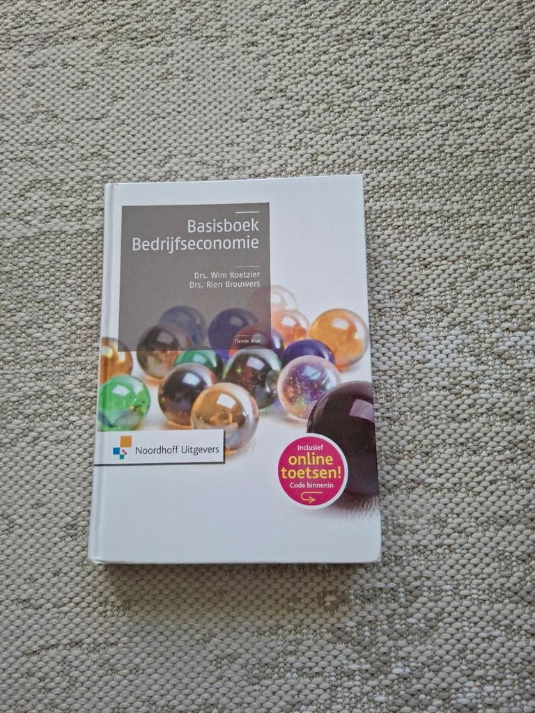 Basisboek Bedrijfseconomie - 2e hands, prima staat, Boeken, Studieboeken en Cursussen, Ophalen, Zo goed als nieuw, HBO, Wim Koetzier; Rien Brouwers