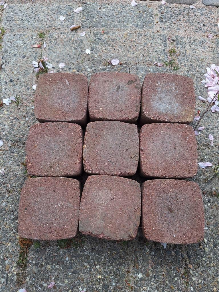 Koppelstones 11x11 cm - 100 m², Gebruikt, Klinkers, Ophalen of Verzenden, 10 m² of meer