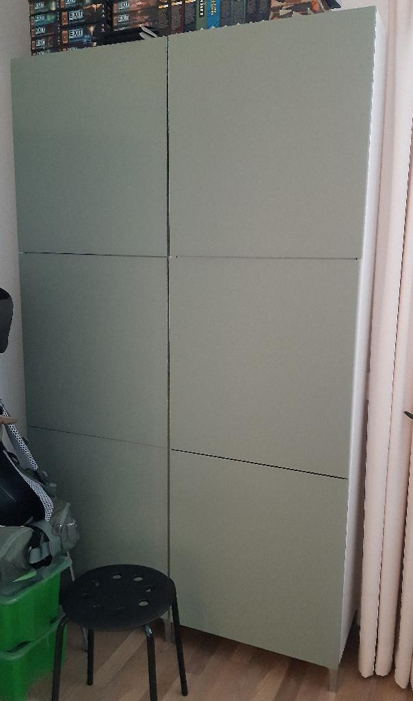 Kastdeuren groen Besta IKEA, Huis en Inrichting, Ophalen, Gebruikt, Minder dan 150 cm, Minder dan 100 cm