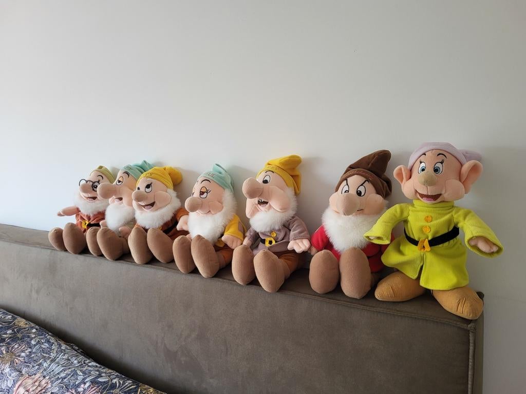 Sneeuwwitje en de Zeven Dwergen knuffels Disney, Ophalen of Verzenden, Zo goed als nieuw, Overige typen
