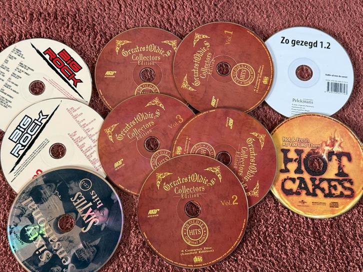 Diverse CD's 10 st Greatest Oldies, Sixties Hits, Big Rock, Cd's en Dvd's, Cd's | Overige Cd's, Gebruikt, Boxset, Ophalen of Verzenden