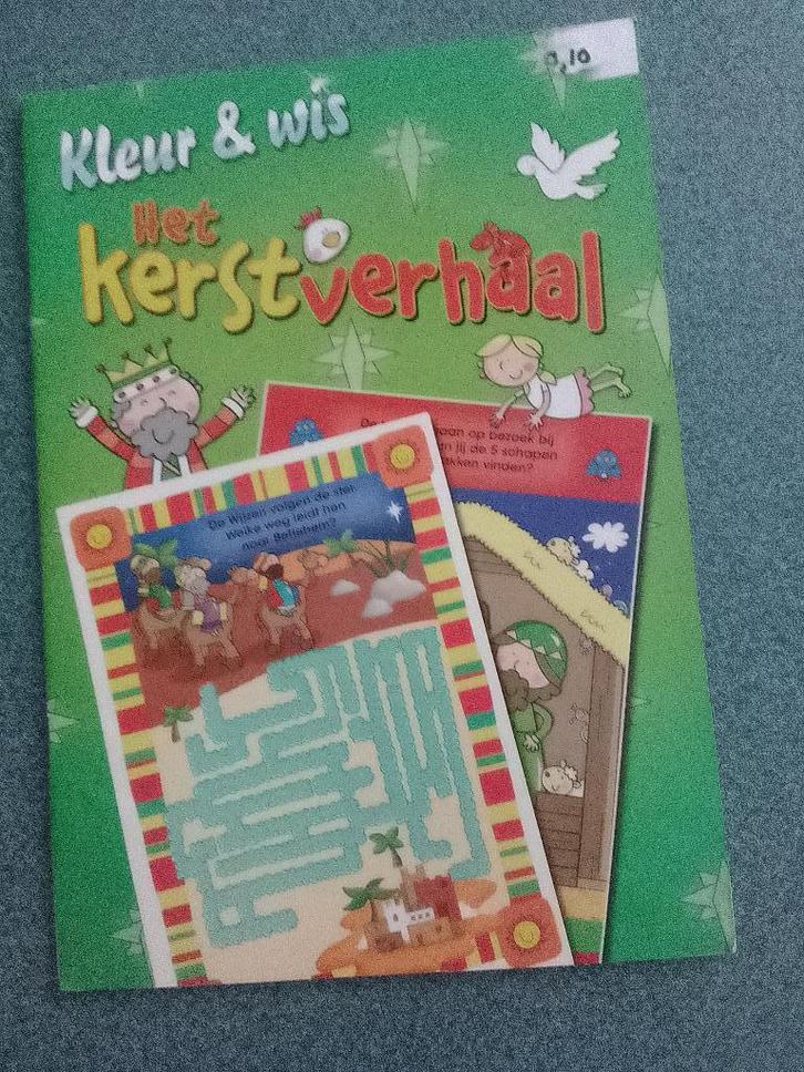 Kleur en wis: het kerstverhaal., Boeken, Kinderboeken | Jeugd | onder 10 jaar, Zo goed als nieuw, Non-fictie, Ophalen of Verzenden