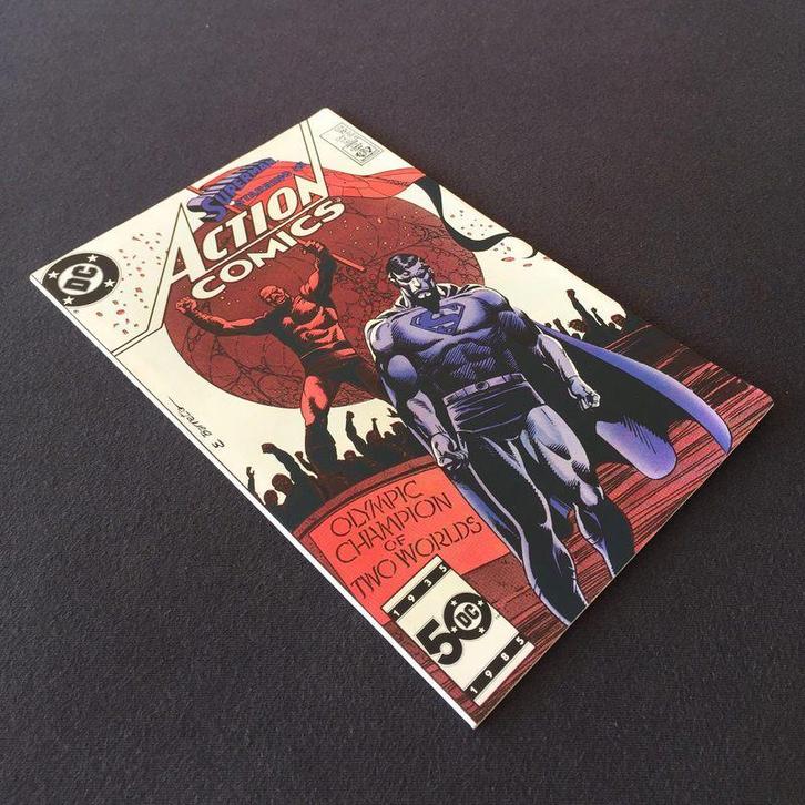 Action Comics Vol.1 #574 (1985) VF/NM (9.0), Boeken, Strips | Comics, Zo goed als nieuw, Eén comic, Amerika, Ophalen of Verzenden