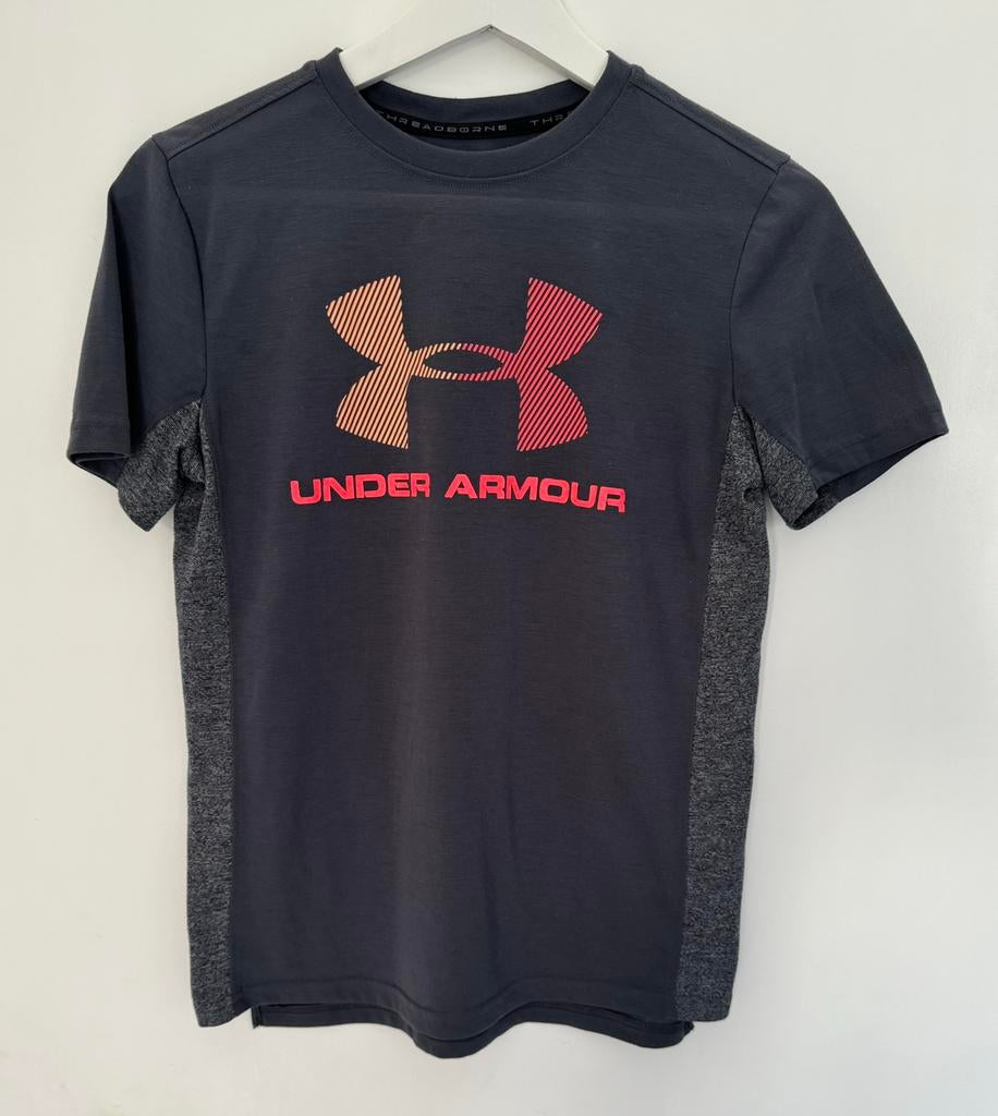 Under Armour - tennis-/sportshirt - grijs maat Youth LG, Kleding | Heren, Sportkleding, Overige typen, Under Armour, Ophalen of Verzenden