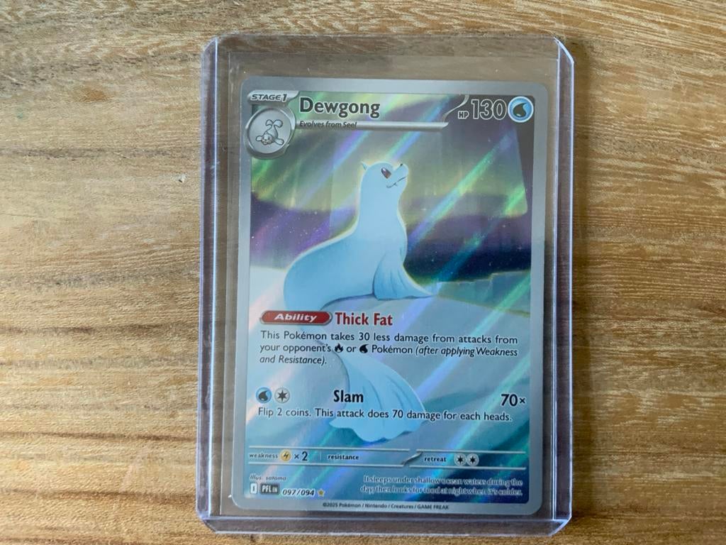 Dewgong Foil Pokémon Kaart 097/094, Ophalen of Verzenden, Nieuw, Losse kaart, Foil