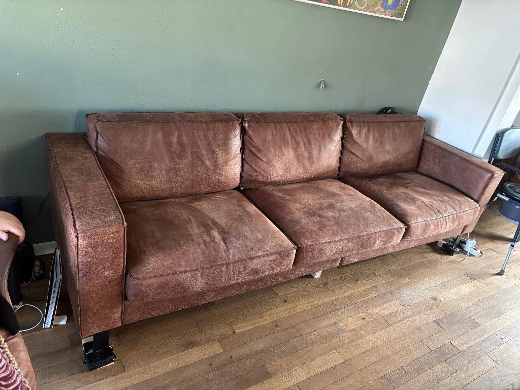 bankstel en hocker, Ophalen, 250 tot 300 cm, Driepersoons, 75 tot 100 cm