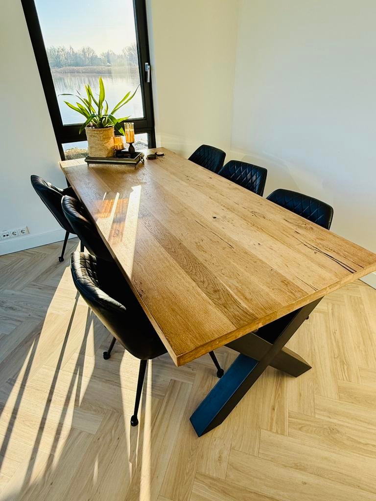 Henders & Hazel eettafel (teakhout), Huis en Inrichting, Tafels | Eettafels, Ophalen, Teakhout, 200 cm of meer, 50 tot 100 cm