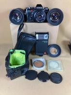 Konica Autoreflex TC camera met 2 extra lenzen, Audio, Tv en Foto, Fotocamera's Analoog, Gebruikt, --, Spiegelreflex, Konica