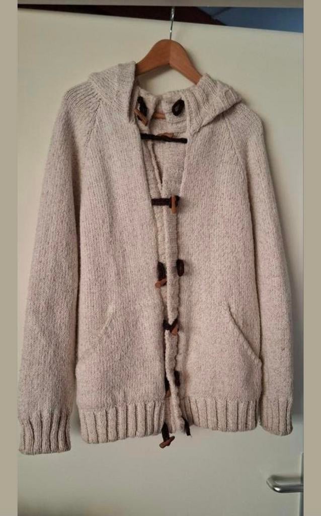 Cremekleurig gebreid vest, Kleding | Heren, Truien en Vesten, Ophalen, Zo goed als nieuw, Maat 56/58 (XL), Beige