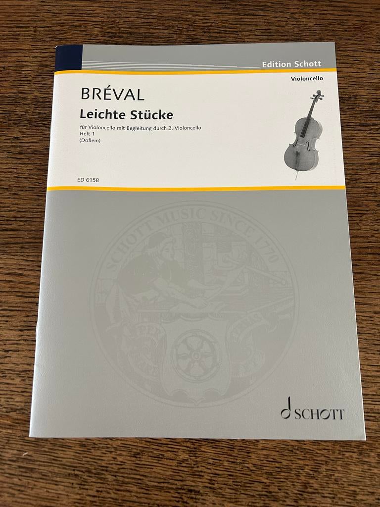 Bréval - Leichte Stücke voor Cello (Heft 1), Klassiek, Ophalen of Verzenden, Cello, Nieuw