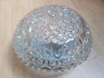 Jaren 50 kristallen ronde BAUHAUS plafonnière., Ophalen of Verzenden, Gebruikt, Glas, Art Deco, BAUHAUS
