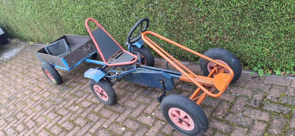 Zware kwaliteit skelter met kar en extra zitje opknapper, Kinderen en Baby's, Speelgoed | Buiten | Skelters, Ophalen, Gebruikt