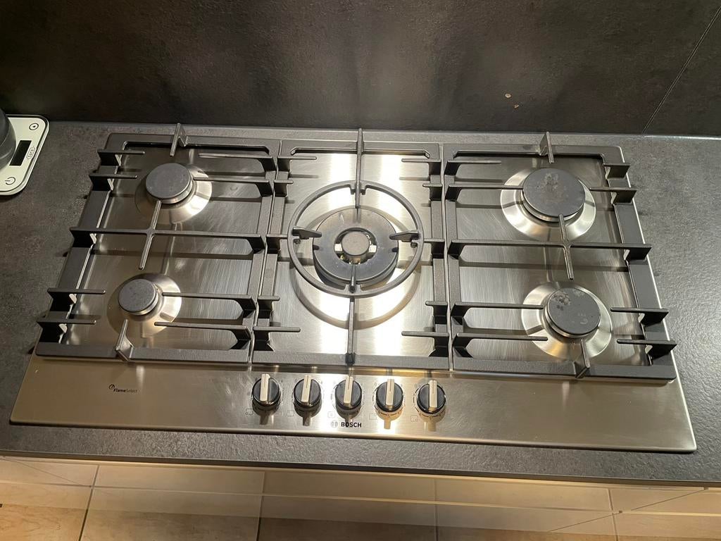 Bosch Serie 6 PCR9A5C90N Flameselect gaskookplaat, Witgoed en Apparatuur, Kookplaten, Ophalen, Gebruikt, Inbouw, Gas