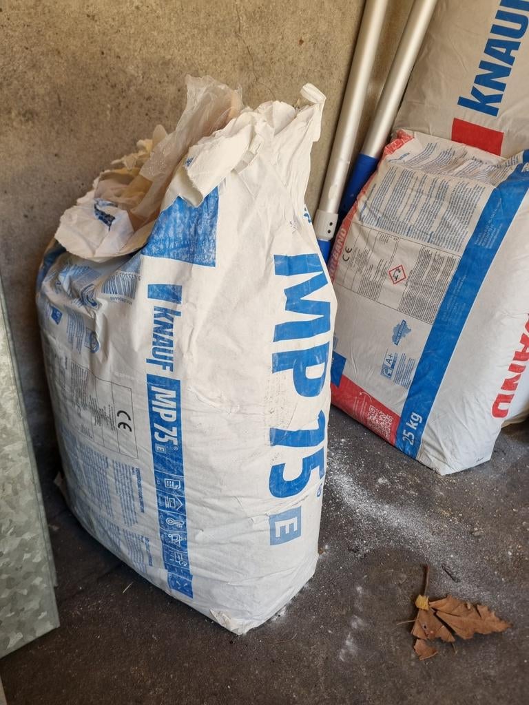 Knauf Rotband en MP75 pleistergips, Doe-het-zelf en Verbouw, Schildersmaterialen, Gebruikt, Overige typen, Ophalen