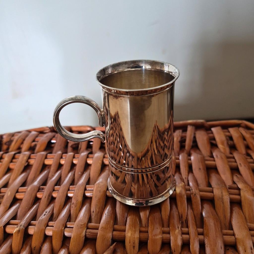 Vintage verzilverd koffie loodje, Ophalen of Verzenden