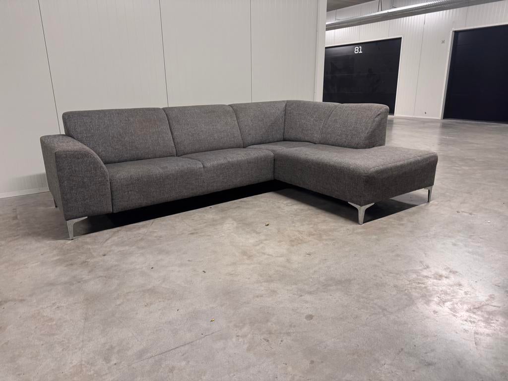 Prachtige Hoekbank Grijs GRATIS BEZORGING, Huis en Inrichting, Banken | Bankstellen, Ophalen, Zo goed als nieuw, Hoekbank, Stof