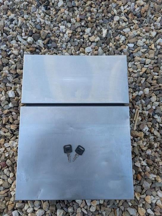 RVS brievenbus met slot en 2 sleutels, Tuin en Terras, Ophalen of Verzenden, Gebruikt, Rvs