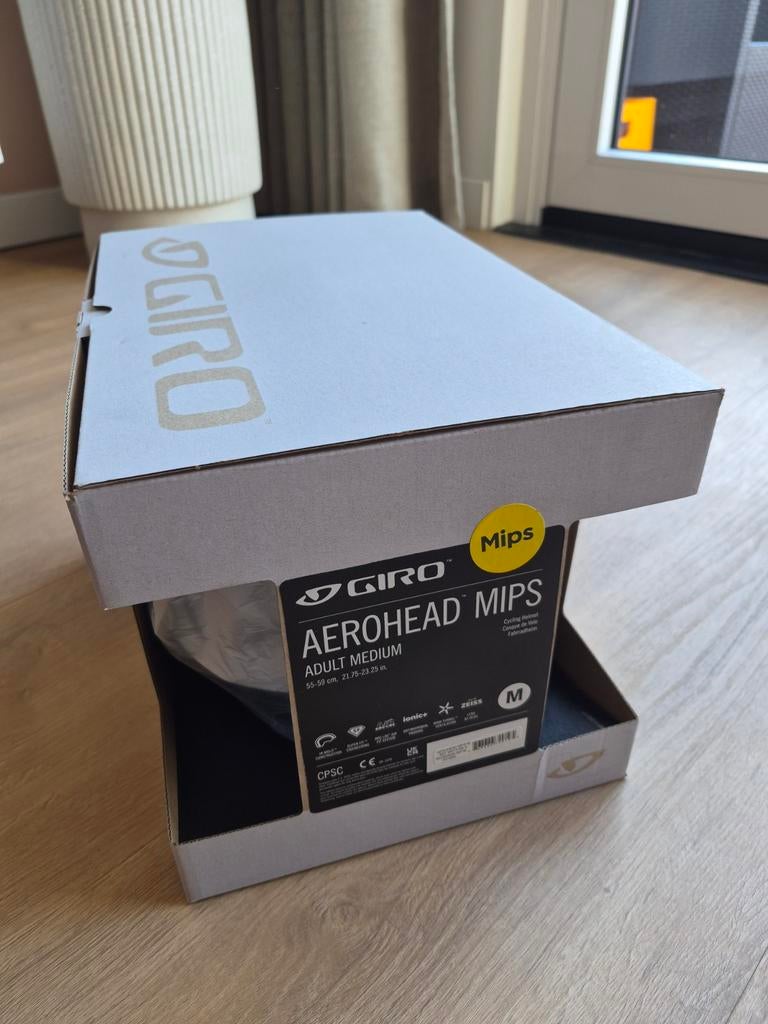 Giro Aerohead MIPS tijdrithelm - Maat M, Ophalen of Verzenden, Zo goed als nieuw, Heer of Dame, M