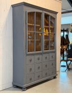 Vitrinekast | Vintage ladekast | Ladenblok kast grijs, Ophalen