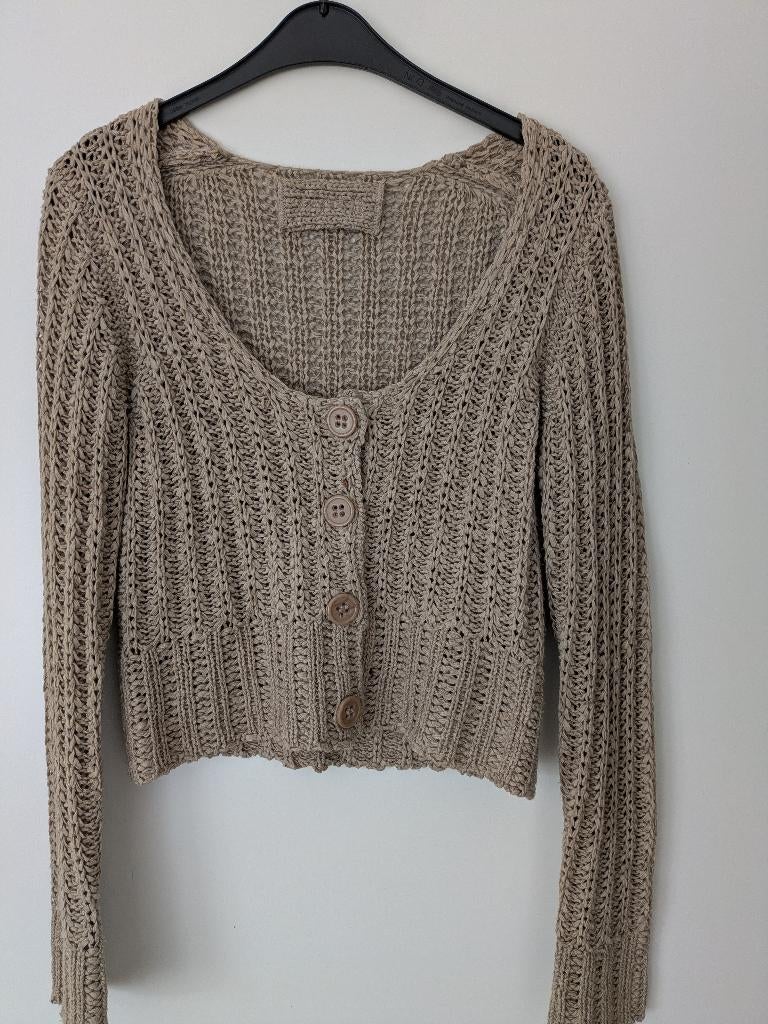 Vintage bolero van kledingmerk Just B, Kleding | Dames, Ophalen of Verzenden, Zo goed als nieuw, Maat 38/40 (M), Beige