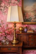 Grote Vintage Messing Tafellamp - Hollywood Regency Stijl, Ophalen of Verzenden, Gebruikt, Metaal, 75 cm of meer