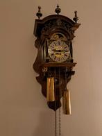 Antieke Wandklok met Slinger en Gewichten, Ophalen of Verzenden