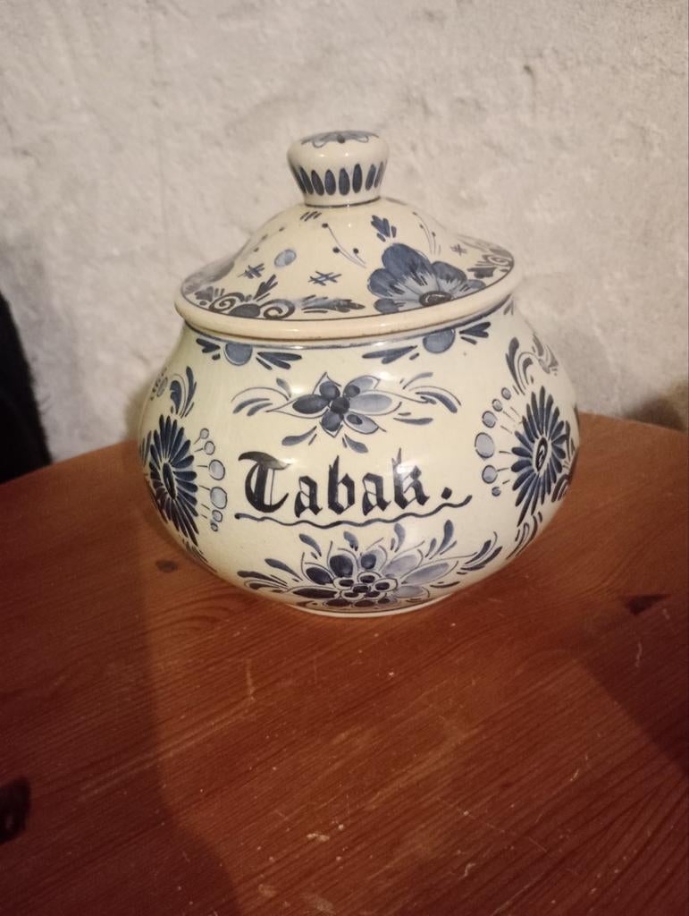 Delfts blauwe tabakspot, Antiek en Kunst, Antiek | Keramiek en Aardewerk, Ophalen of Verzenden
