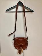 FOSSIL Vintage Schoudertas – Cognac Leer/Studs & Sierkwast, Overige merken, Bruin, Ophalen of Verzenden, Zo goed als nieuw