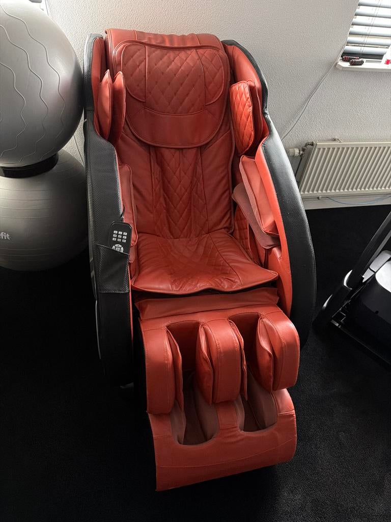 Jade Massagestoel met Zero Gravity en Bluetooth, Huis en Inrichting, Fauteuils, Gebruikt, Kunststof, Leer, 75 tot 100 cm, 100 tot 125 cm
