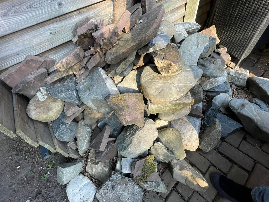 Grote stapel keien en rotsen, Tuin en Terras, Ophalen, Overige materialen, Gebruikt, Kei