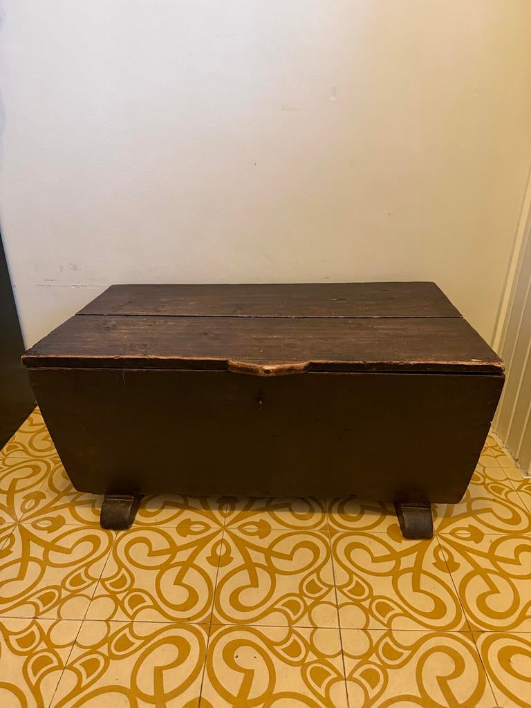 Antieke houten dekenkist - Authentiek en ruim, Ophalen