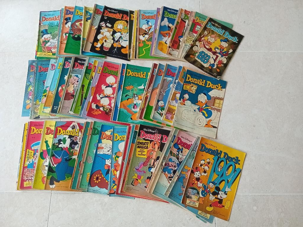 Jaargangen Donald duck 1981, 1982 en 1983., Gelezen, Complete serie of reeks, Europa, Ophalen of Verzenden
