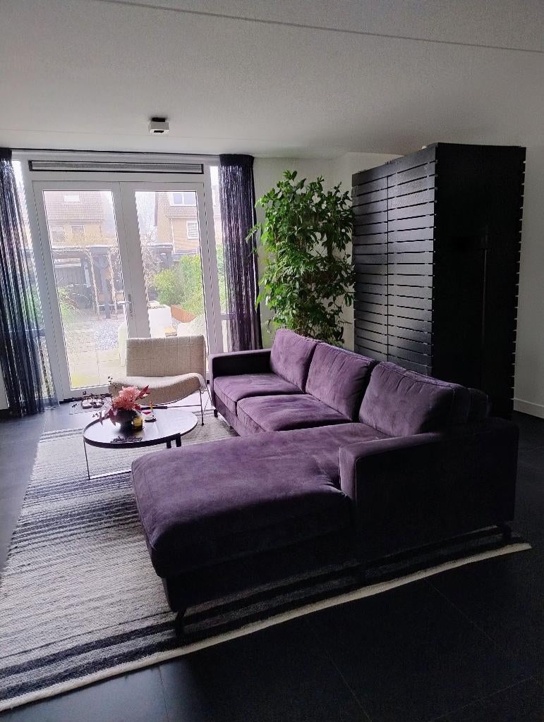 PER DIRECT BESCHIKBAAR! Bank met Chaise Longue – Als Nieuw!, Ophalen, 250 tot 300 cm, Driepersoons, 75 tot 100 cm