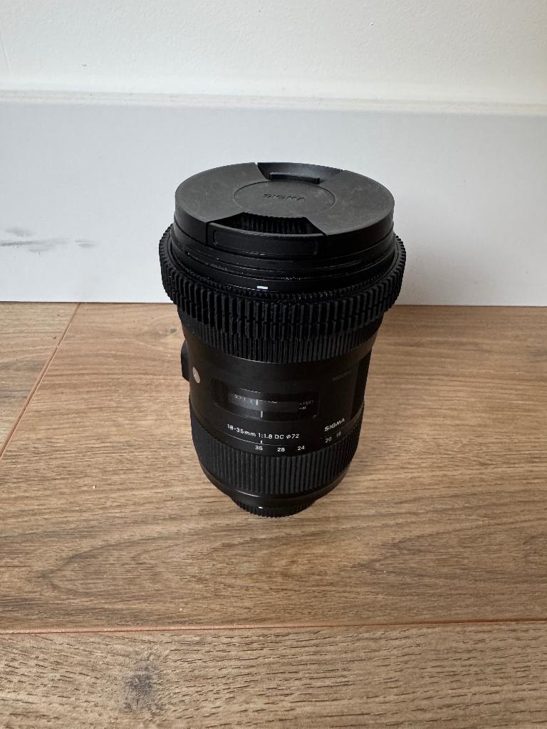 Sigma 18–35mm f/1.8 Art HSM (Nikon mount) | Focus gear, Ophalen of Verzenden, Zo goed als nieuw, Groothoeklens
