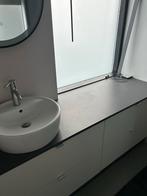 Ikea Godmorgon wastafelkast met wasbak wit met laden, Huis en Inrichting, Badkamer | Badkamermeubels, Gebruikt, 150 tot 200 cm