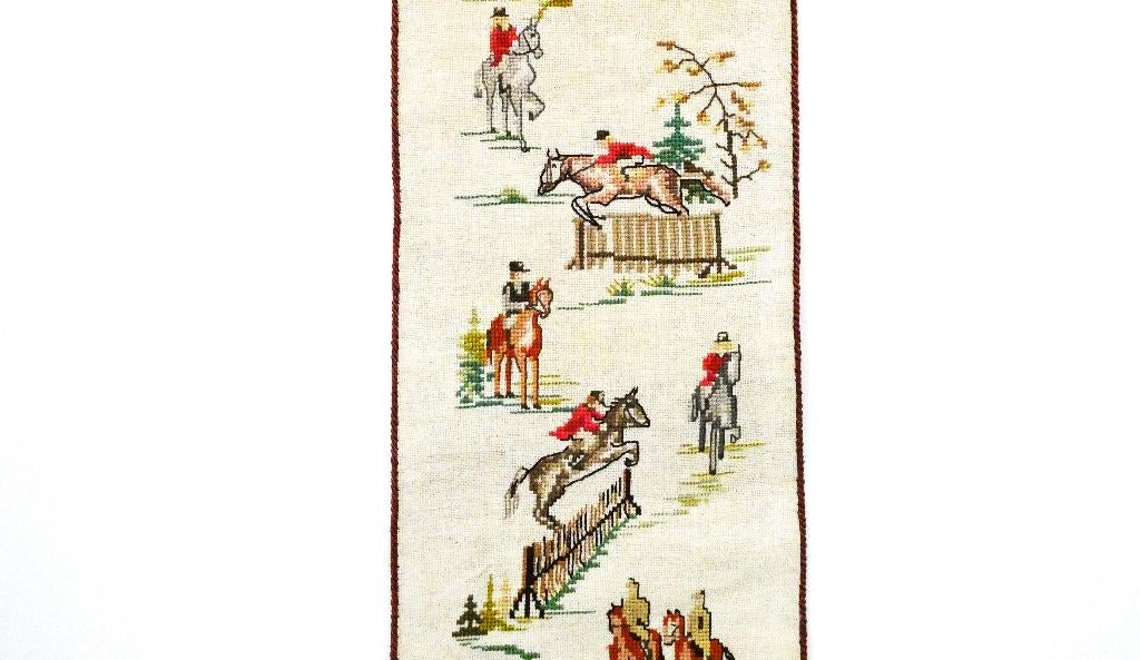 Geborduurd schellekoord met paarden sport compleet met bel, Ophalen of Verzenden