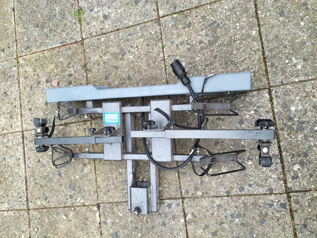 stalen fietser drager voor 2 fietsen, Ophalen, Gebruikt, Trekhaakdrager