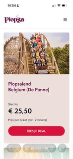 Ticket plopsaland de panne!Volwassene gekdig t/m 5 juli 2026, Eén persoon, Ticket of Toegangskaart