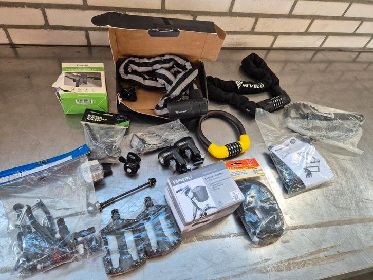 Partij diverse fietsaccessoires - Nieuw, Fietsen en Brommers, Fietsaccessoires | Overige Fietsaccessoires, Nieuw, Ophalen