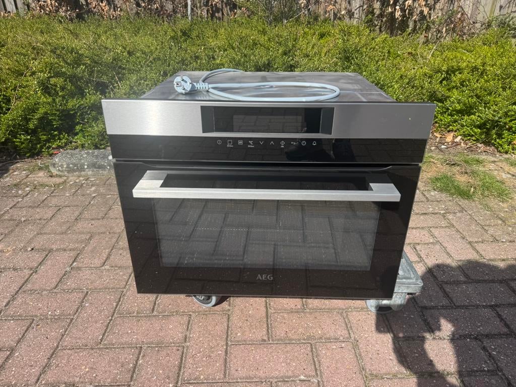 AEG combi magnetron (inbouw), Ophalen, Minder dan 45 cm, Zo goed als nieuw, Oven met grill