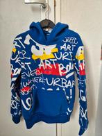 Stoere blauwe trui met print - Maat 146, Gebruikt, Jongen of Meisje, Trui of Vest, Knolpower
