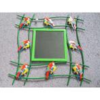 Spiegel met papegaaien (gekocht Aruba) metaal frame nieuw y3, Huis en Inrichting, Woonaccessoires | Spiegels, Minder dan 50 cm