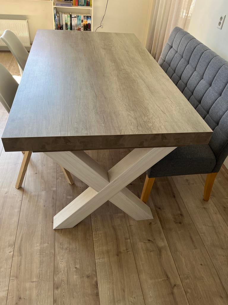 Leen Bakker eettafel Lynn, Huis en Inrichting, Tafels | Eettafels, Ophalen, Gebruikt, 100 tot 150 cm, Vijf personen of meer