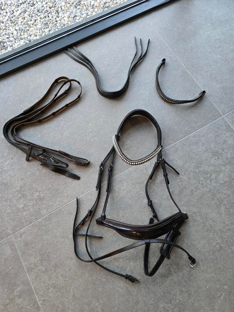 SD Design by Crown donkerbruin hoofdstel maat full, Ophalen, Zo goed als nieuw, Dressuur