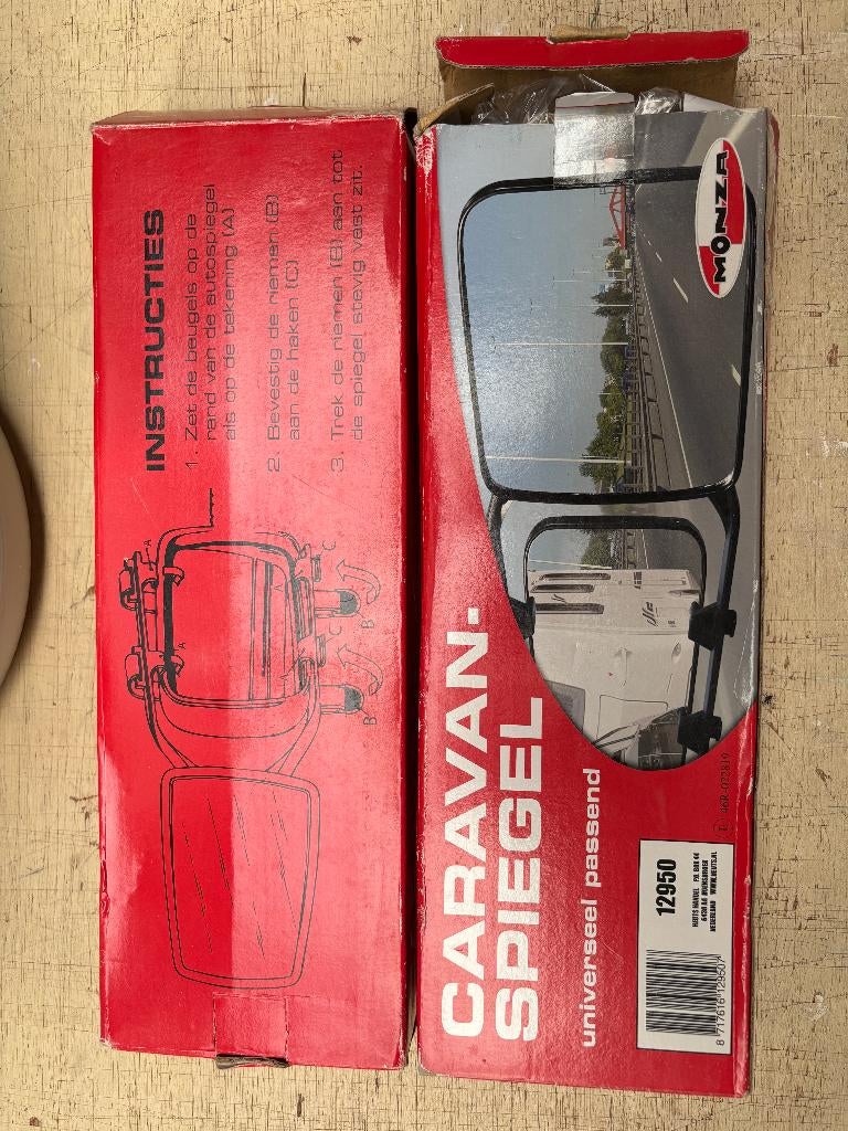 Caravanspiegels monzaset, Ophalen of Verzenden, Zo goed als nieuw