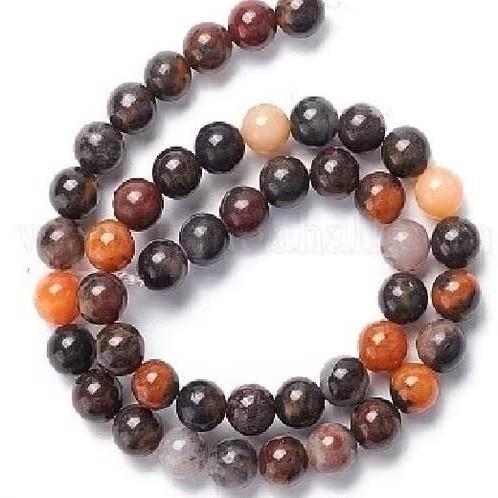 Streng Breccie Jaspis Mix edelsteen 8 mm kralen, Hobby en Vrije tijd, Kralen en Sieraden maken, Nieuw, Kraal, Ophalen