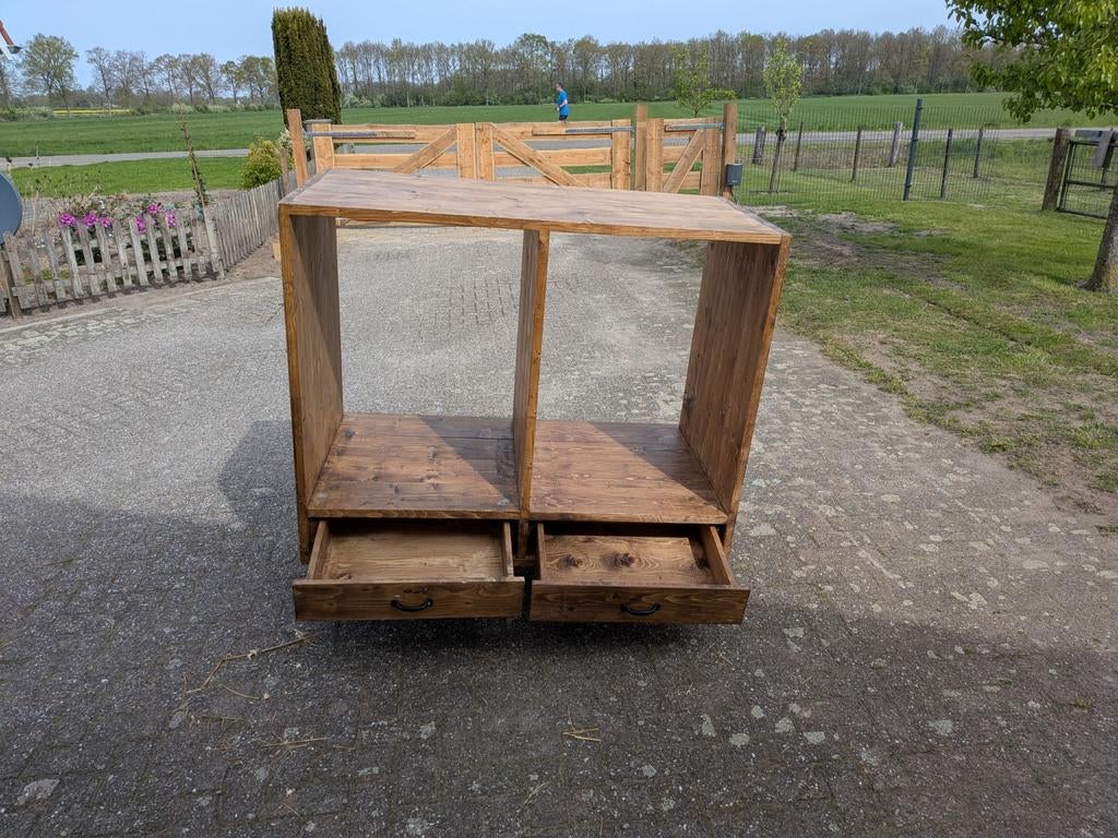 Wasmachine kast, Huis en Inrichting, Ophalen, 100 tot 150 cm, 150 tot 200 cm, Eikenhout