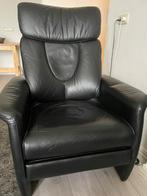 Zwarte Leren Relaxfauteuil - Comfortabel en Stijlvol, Huis en Inrichting, Fauteuils, Modern, Comfortabel, Gebruikt, Ophalen of Verzenden