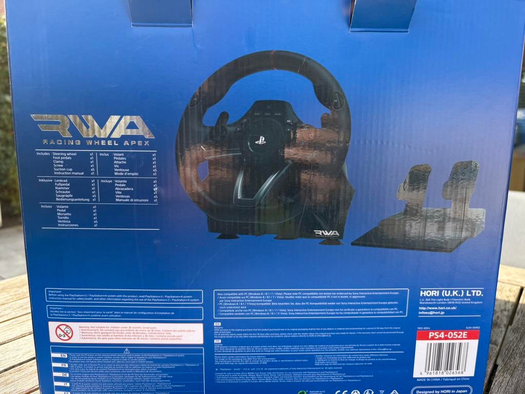 HORI apex racestuur incl. pedalen voor PS4, Spelcomputers en Games, Spelcomputers | Sony PlayStation Consoles | Accessoires, Ophalen