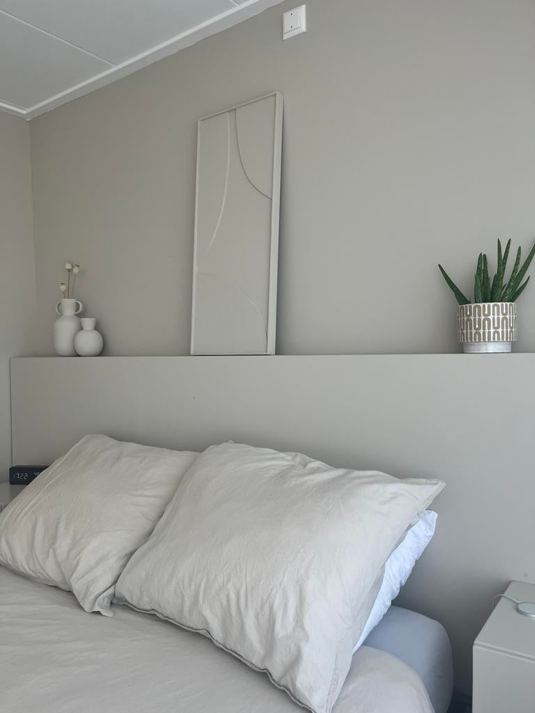 3D schilderij hout | japandi | beige | kunst, Antiek en Kunst, Ophalen